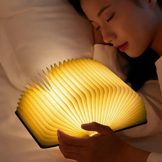 🎀 Wooden Book-Shaped LED Lamp – Aesthetic Light for Cozy Spaces ✨📖