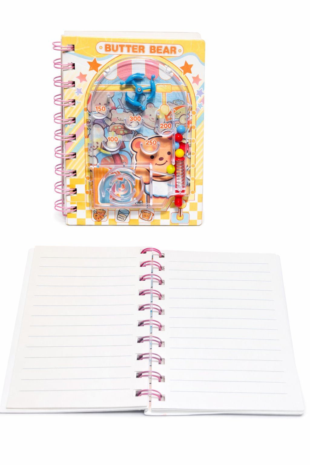 🎀 Butter Bear & Capybara Mini Pinball Notebook