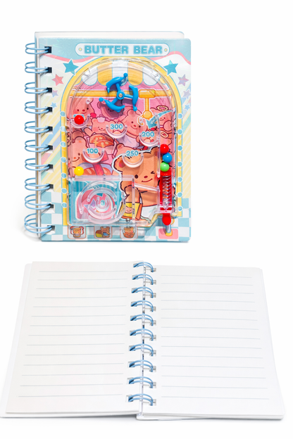 🎀 Butter Bear & Capybara Mini Pinball Notebook