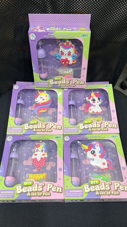 🎀 DIY Beads Pen Craft Kit – Unicorn & Fantasy Collection