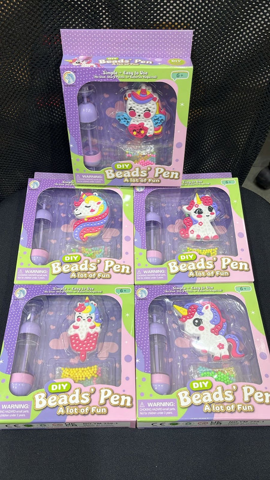 🎀 DIY Beads Pen Craft Kit – Unicorn & Fantasy Collection