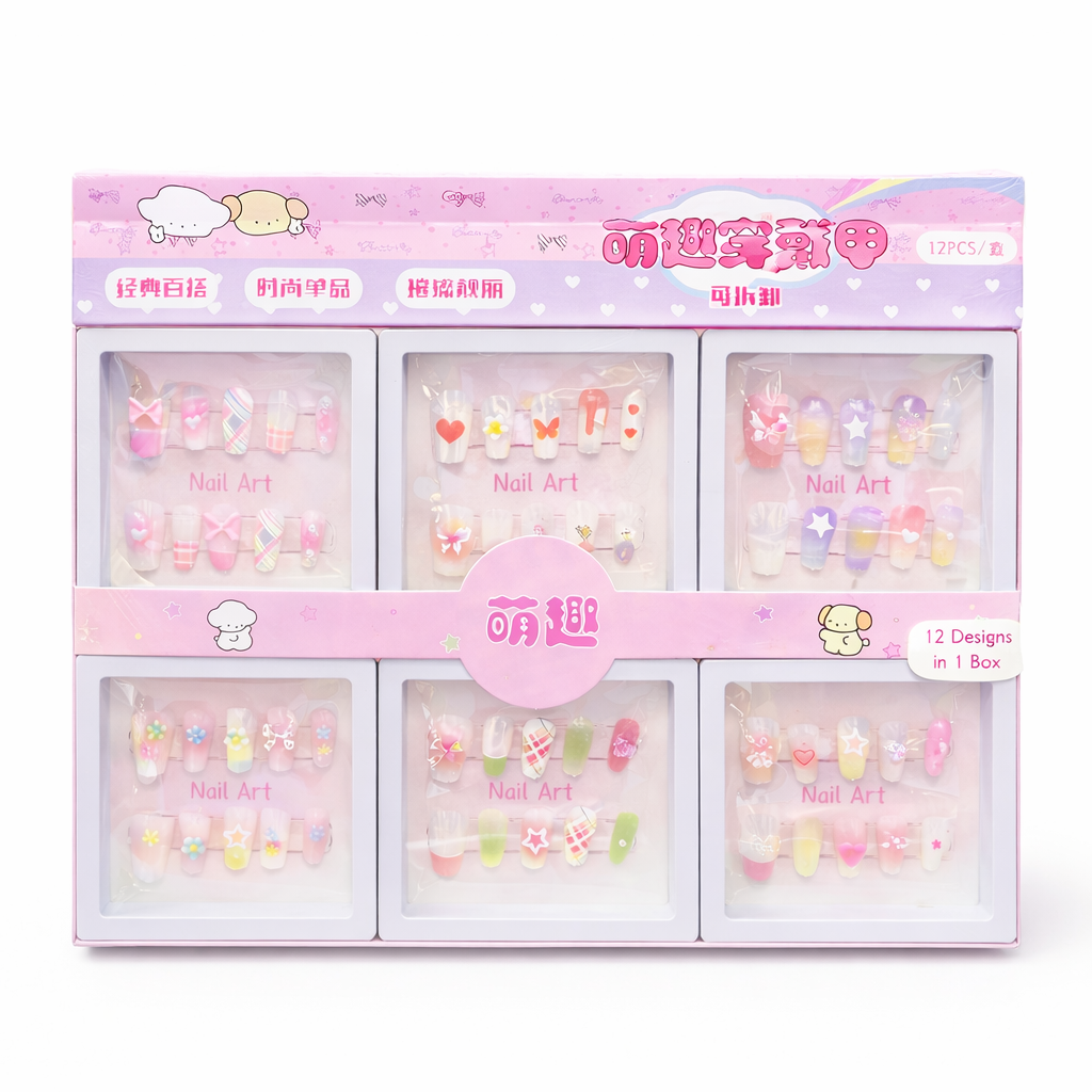 🌸 Cute Press-On Nail Art Set
