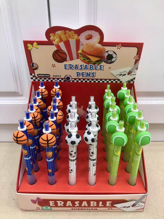 🎀 🏀⚽ Sports Ball Erasable Gel Pens (PACK OF 2)