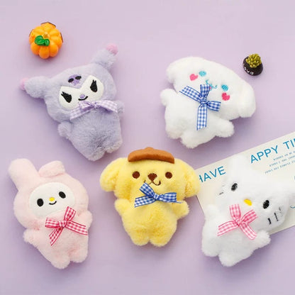 🎀Kawaii Plush Character Keychains – Soft Toy Bag Charms