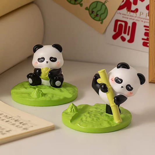 🎀 Cute Panda Handmade Resin Phone Stand