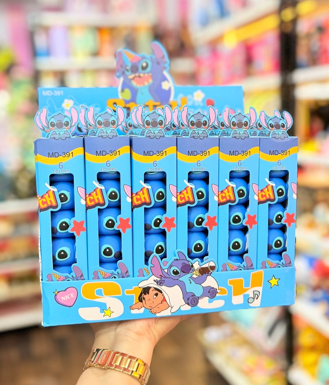 🎀 Stitch 6 color Highlighter Pen