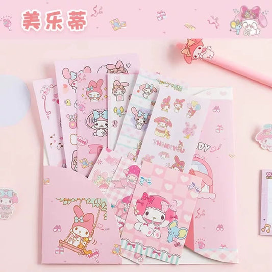 🎀 Sanrio My Melody Sticker Set – 9-Piece Pack