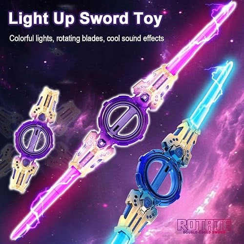 🎀 Light Up Rotating Double-Edged Sword Toy