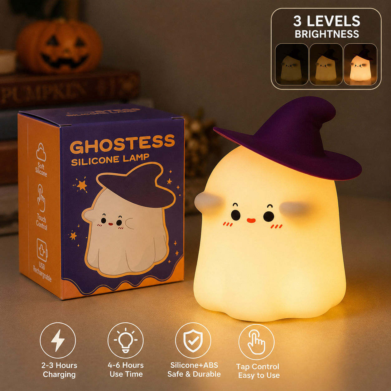 🎀 Ghostess Silicone Night Lamp 👻✨