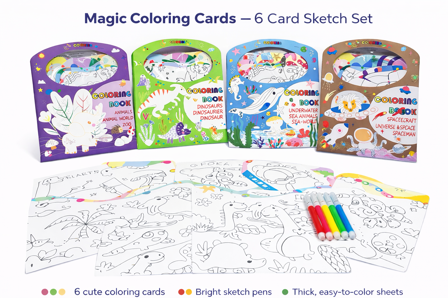🌸 Magic Coloring Cards