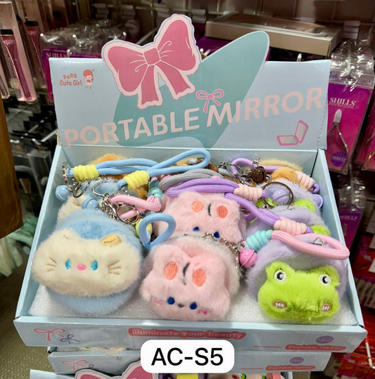 🎀 Cute Mirror Plush Keychains