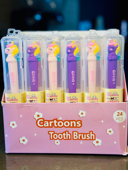 🎀 Unicorn Cartoon Kids Toothbrush