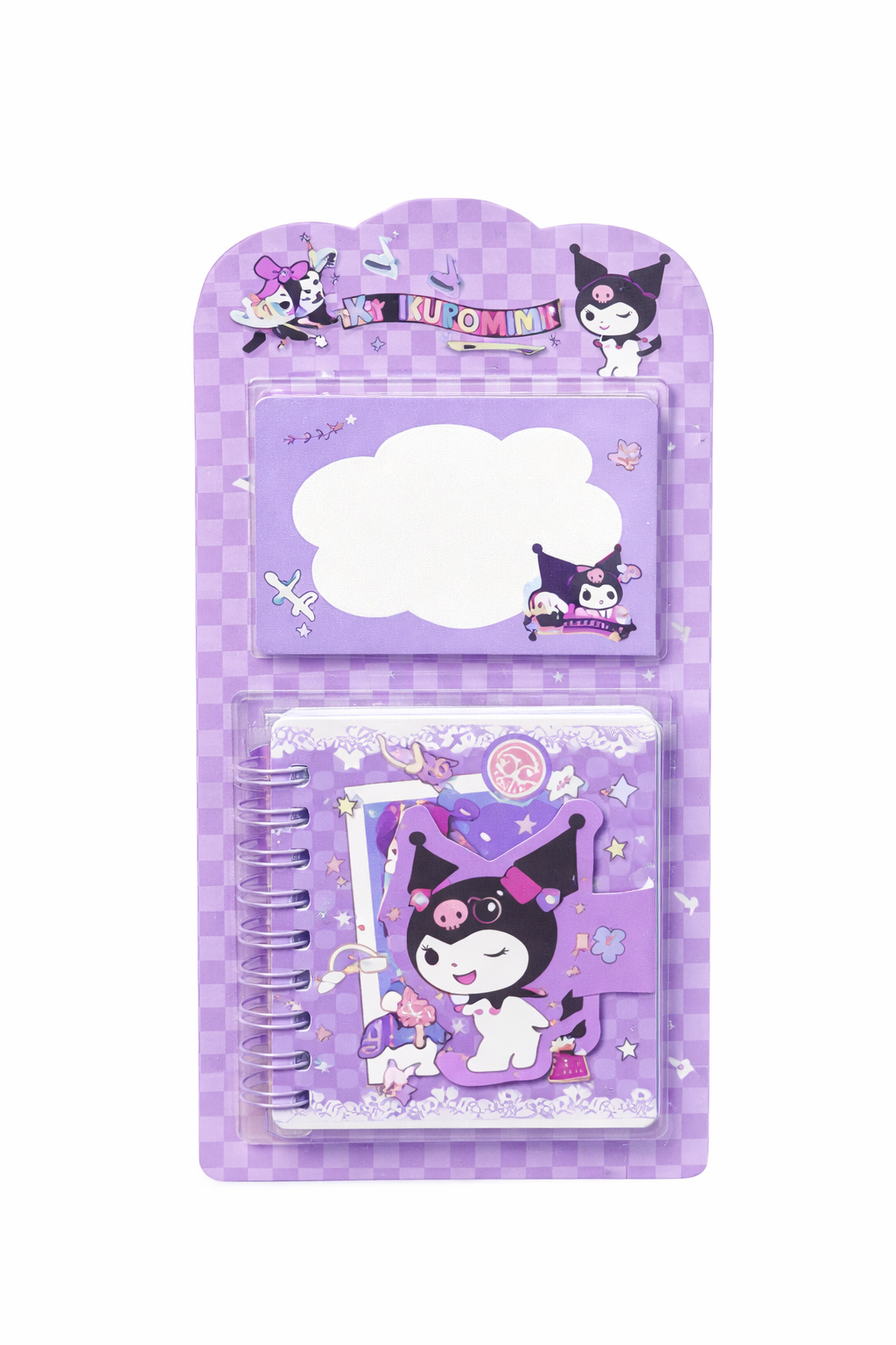 🌸Kuromi Mini Combo Spiral Notebook & Sticky Note Set