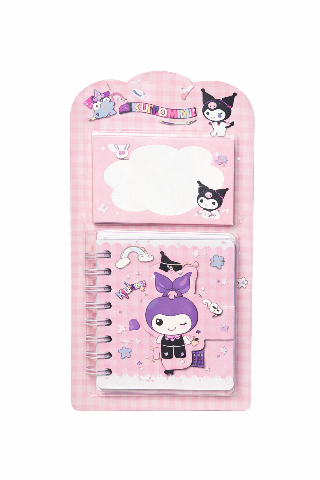 🌸Kuromi Mini Combo Spiral Notebook & Sticky Note Set