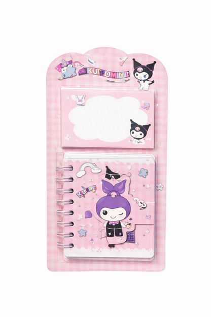 🌸Kuromi Mini Combo Spiral Notebook & Sticky Note Set