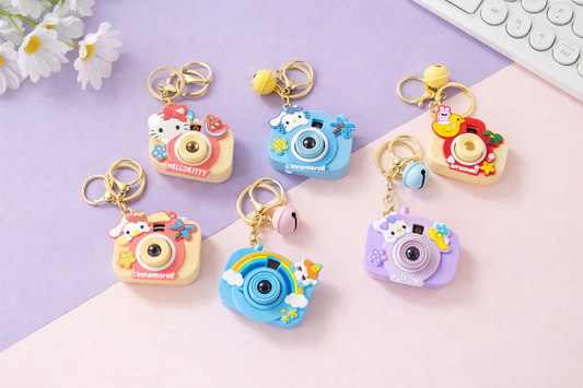 🌸Kawaii Mini Camera Keychains With Mini Projector