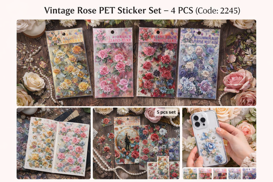 🎀 Decorative Rose Sticker Set