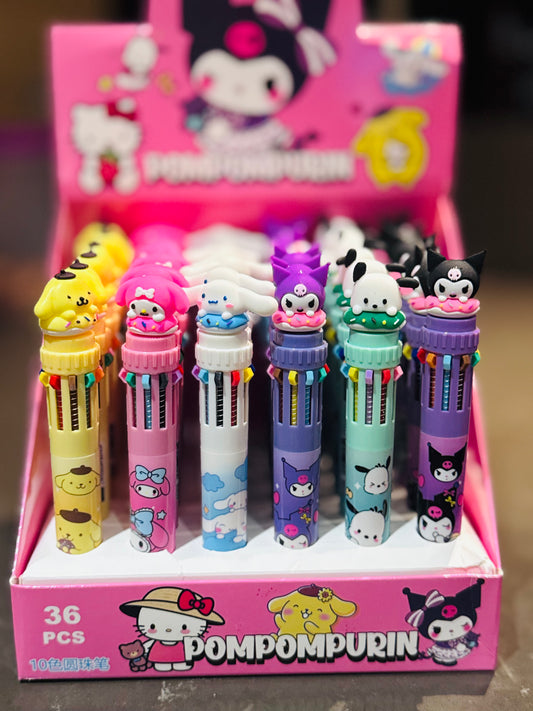 🎀 Sanrio 10 Color Pen