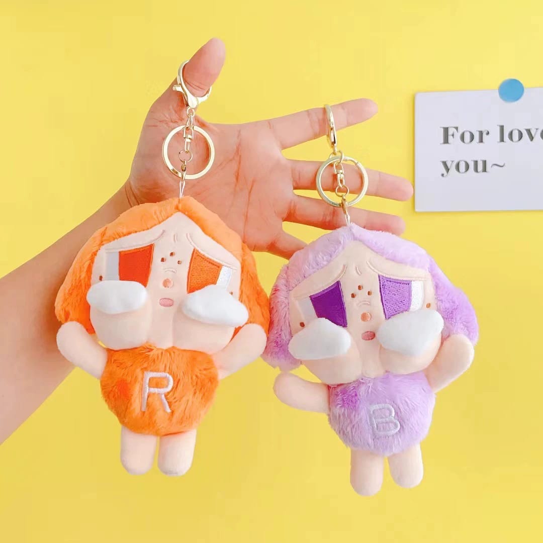 🎀 Crybaby Doll Plush Keychain – Cute Soft Bag Charm