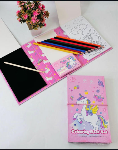 3 in 1 scratch coloring book