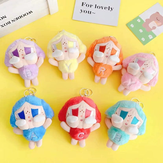 🎀 Crybaby Doll Plush Keychain – Cute Soft Bag Charm