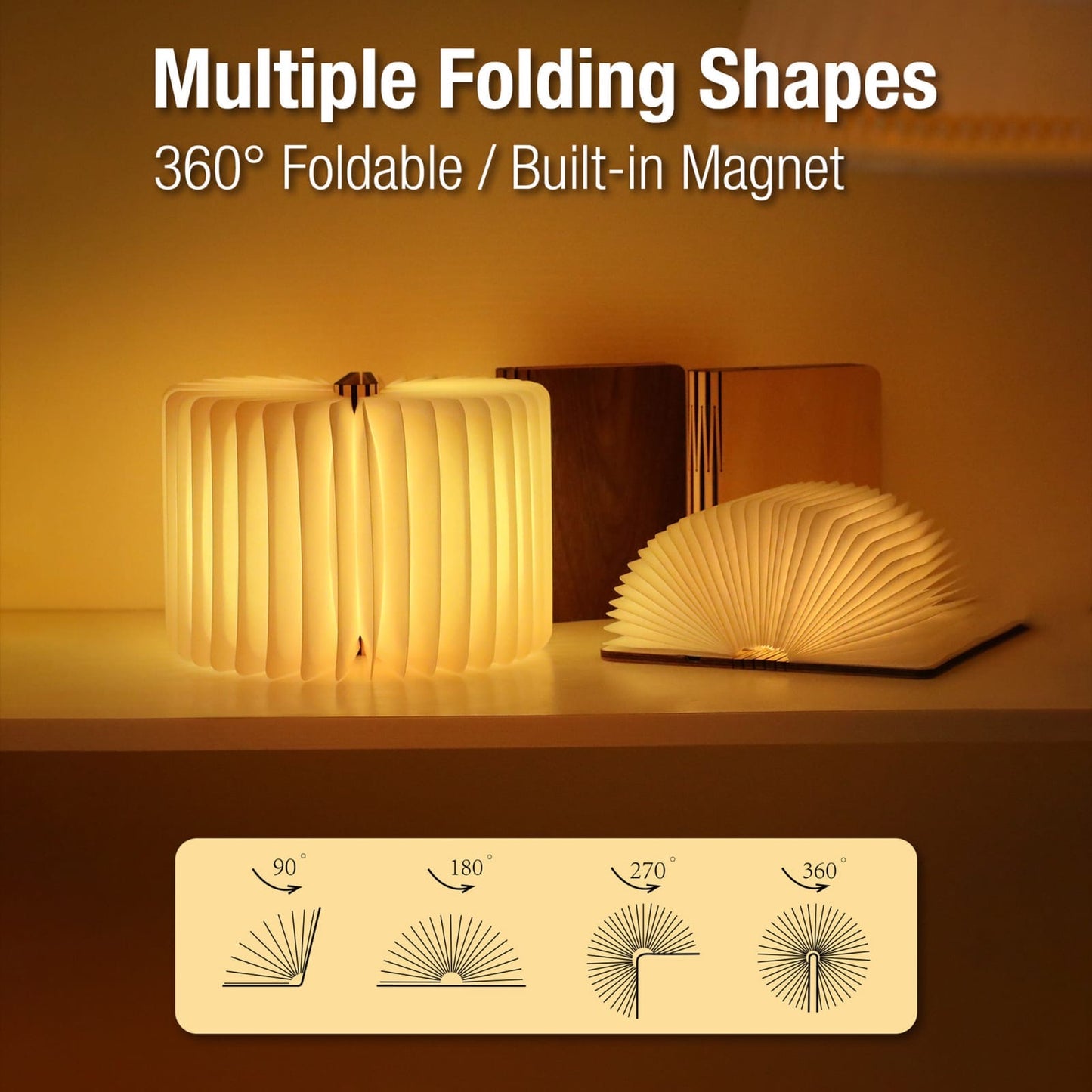 🎀 Wooden Book-Shaped LED Lamp – Aesthetic Light for Cozy Spaces ✨📖