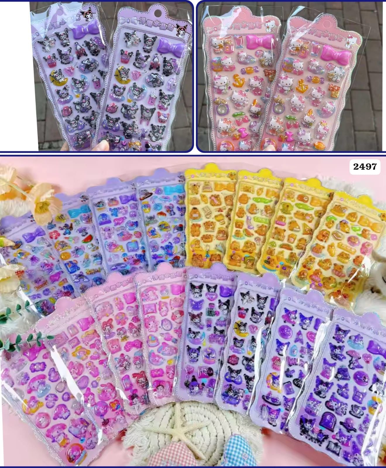 🎀 Kawaii Puffy 3D Character Sticker Pack