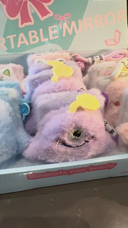 🎀 Cute Mirror Plush Keychains