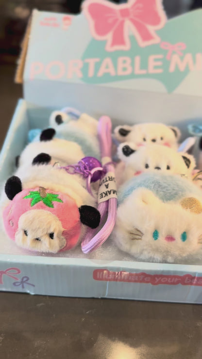 🎀 Cute Mirror Plush Keychain
