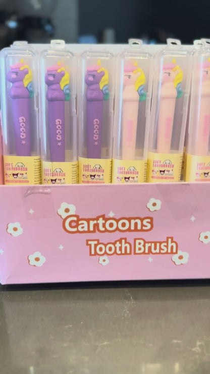 🎀 Unicorn Cartoon Kids Toothbrush